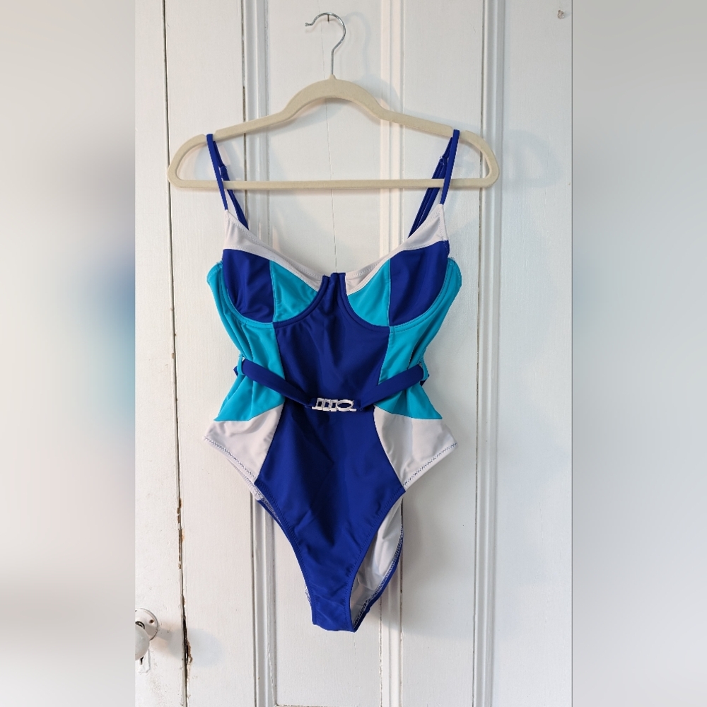 Solid and Striped XL bathing suit